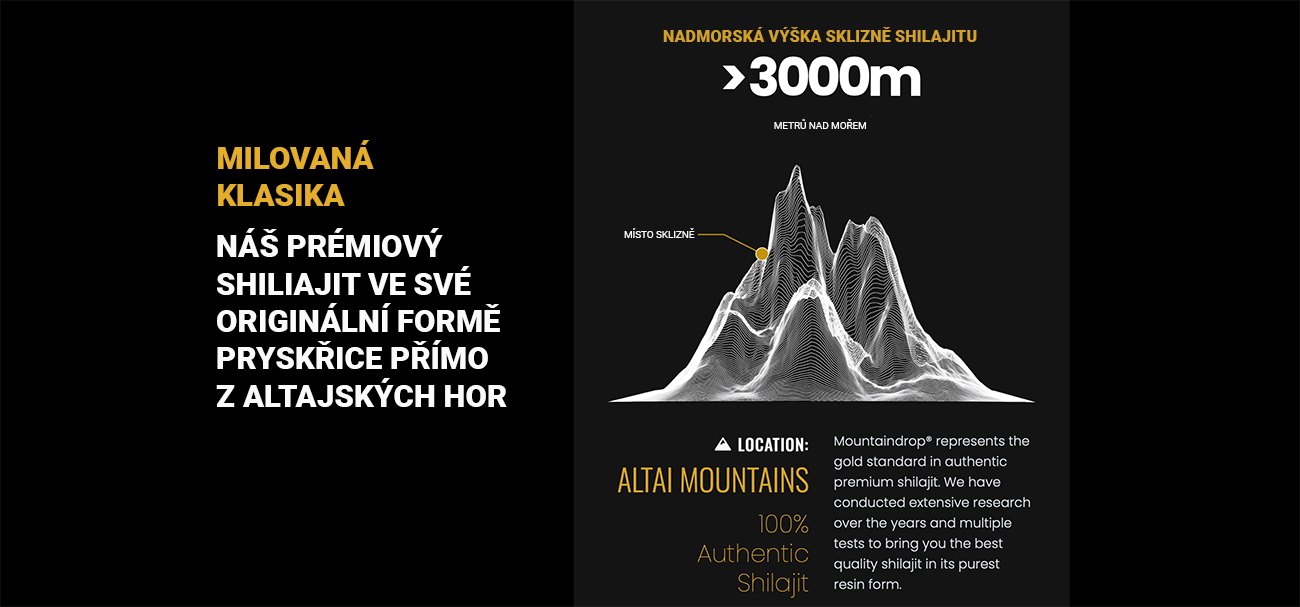 Mountaindrop Shilajit/Mountaindrop® Original Shilajit (Mumio) Altai - místo sklizně a původ - GYMIO.com